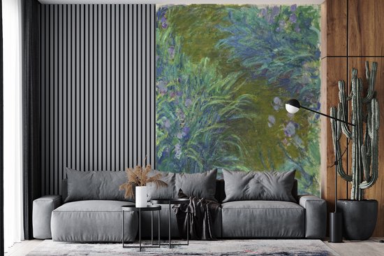 Papier peint - Papier peint Le chemin à travers les iris - Papier peint photo de Claude Monet - Largeur 160 cm x Hauteur 220 cm