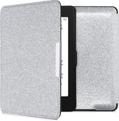 kwmobile hoes geschikt voor Amazon Kindle Paperwhite - Magnetische sluiting - E reader cover in zilver - Intense Glitter design