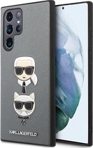 Karl Lagerfeld Saffiano K&C Samsung Galaxy S22 Ultra - Grijs