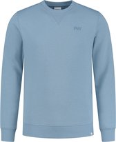 Purewhite -  Heren Regular Fit   Sweater  - Blauw - Maat XS