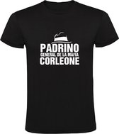 Padrino general de la mafia Corleone Heren t-shirt | mafia | Godfather | Vito Corleone | grappig | cadeau | Zwart