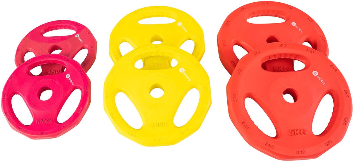 RS Sports Aerobic Pump Set - Halterset met gewichten - 150 cm stang - Totaal 20 kg - Rubber schijven thumbnail 5