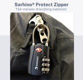 Câble antivol Protect Zipper TSA à 3 chiffres - noir