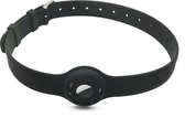 Mobigear Hoesje geschikt voor Apple AirTag Hoesje Flexibel Siliconen | Mobigear Halsband - 23.5 - 47.5 cm - Zwart