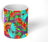 Mok - Glas in lood - tekening - Patroon - 350 ML - Beker - Uitdeelcadeautjes