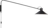 HÜBSCH INTERIOR - Zwarte wandlamp van metaal, verstelbaar - Ø40x145cm