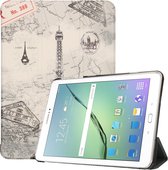 iMoshion Tablet Hoes Geschikt voor Samsung Galaxy Tab S2 9.7 - iMoshion Design Trifold Bookcase - Meerkleurig /Parijs