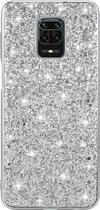 Xiaomi Redmi Note 9 Pro Hoesje - Mobigear - Glitter Serie - Hard Kunststof Backcover - Zilver - Hoesje Geschikt Voor Xiaomi Redmi Note 9 Pro