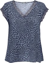 Only T-shirt Onljasmina Fr S/s V-neck Lace Top P 15252241 Faded Denim/seaside Le Dames Maat - XS
