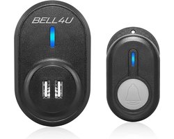 Bell4U Kinetische Draadloze Deurbel – Plug & Play – 1 Ontvangers – Waterdicht – Bereik Tot 100 Meter - Met USB connector