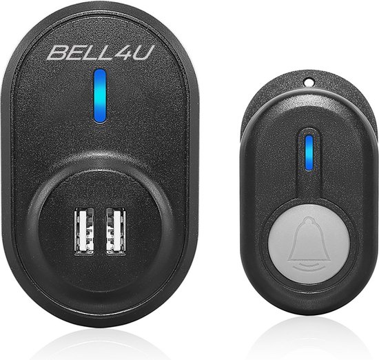 Bell4U - Sonnette sans fil - Équipée de 2 chargeurs USB Smartphone - 55  mélodies 