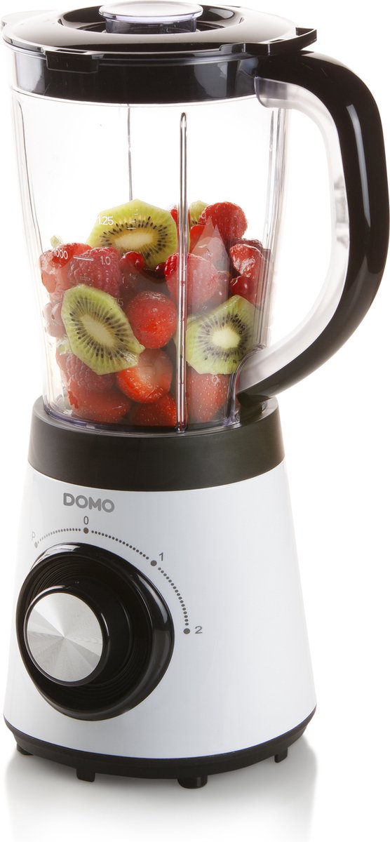 Domo DO9203BL - Blender - 500W - 1,5L - Zwart/Wit
