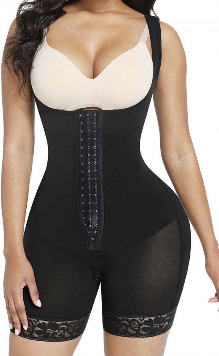 Mellow Ananiver Overtollig Corrigerende shapewear corset verstelbaar met hoge rug en 3 rijen haakjes  zwart maat s | bol.com
