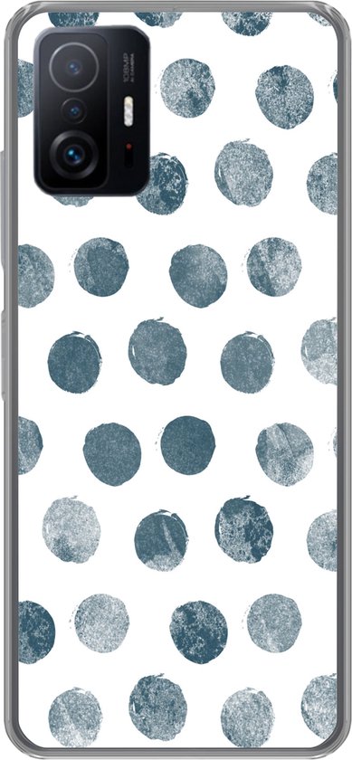 Coque Xiaomi 11T Pro - Pois - Grijs - Wit - Coque de téléphone en Siliconen