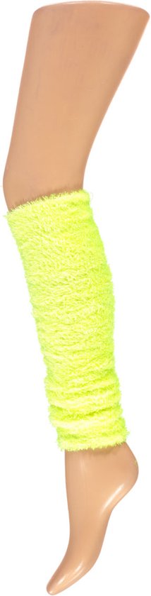 Jambières de Fête - Jambières carnaval - Jaune fluo - Taille unique - Articles de fête - Jambières dames - Jambières néon - Fête - Apollo