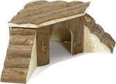 Flamingo knaagdierhuis sunny natuurlijk - hout - 42x29,5x20cm