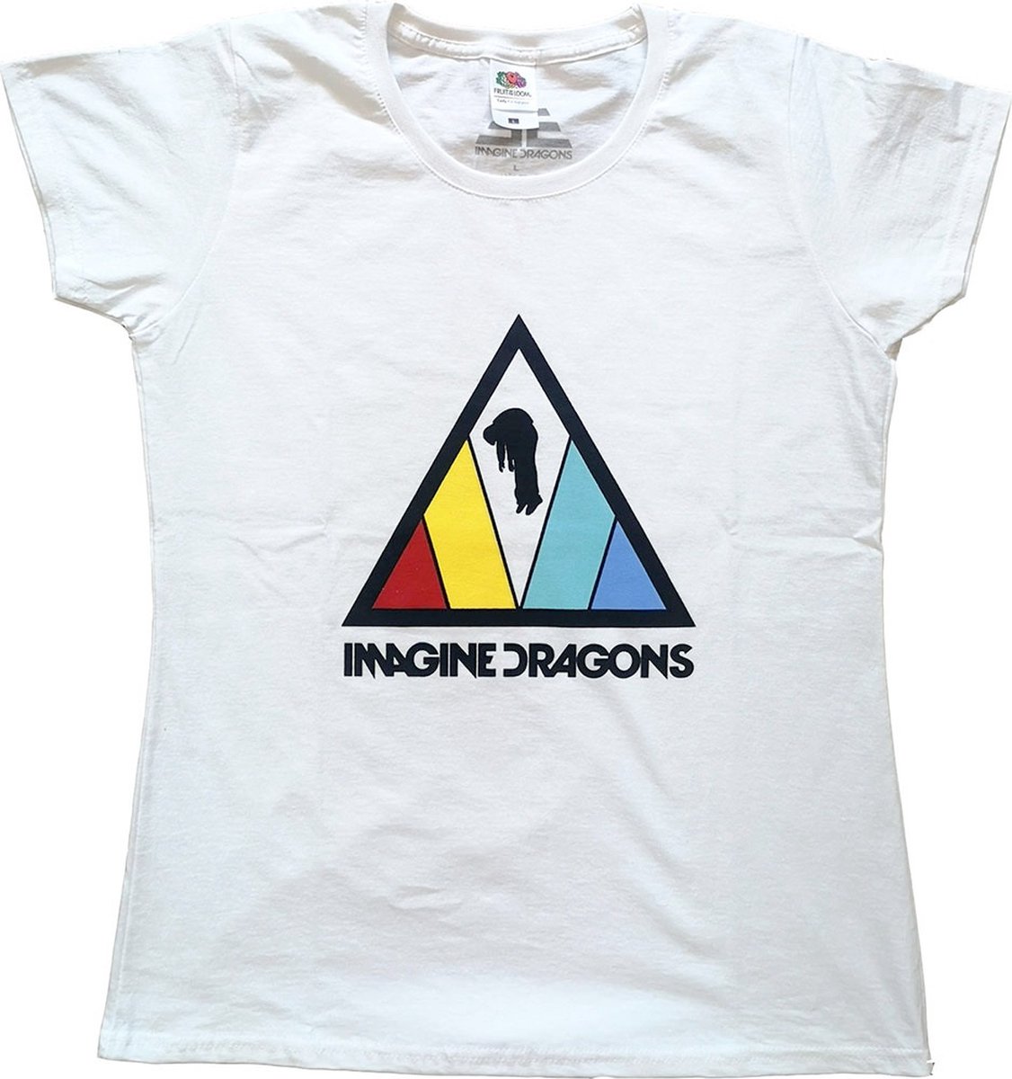 Imagine Dragons Dames Tshirt -L- Triangle Logo Wit