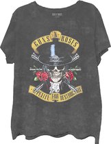 Guns N' Roses - Appetite Washed Heren T-shirt - M - Zwart