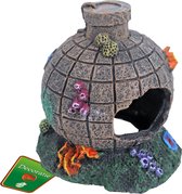 Boon aqua deco ornament polyresin bom met begroeiing, 13x14 cm.