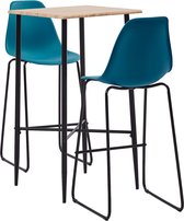 Decoways - 3-delige Barset kunststof turquoise