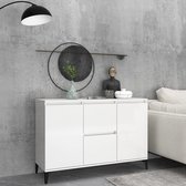 Decoways - Dressoir 104x35x70 cm spaanplaat hoogglans wit