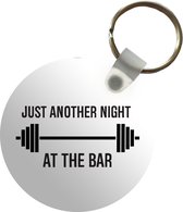 Sleutelhanger - Sport - Quotes - Just another night at the bar - Plastic - Rond - Uitdeelcadeautjes