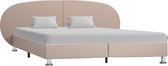 Decoways - Bedframe kunstleer cappuccino 180x200 cm