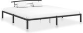 Decoways - Bedframe metaal zwart 200x200 cm