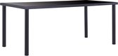 Decoways - Eettafel 180x90x75 cm gehard glas zwart