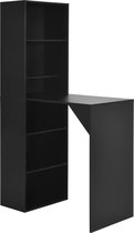 Decoways - Bartafel met kast 115x59x200 cm zwart