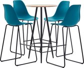 Decoways - 5-delige Barset kunststof turquoise