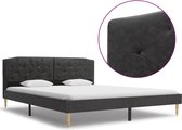 Decoways - Bedframe stof zwart 160x200 cm