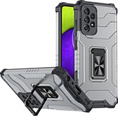 Hoesje Geschikt Voor Samsung Galaxy A72 hoesje transparent rugged case Zwart - hoesje Hoesje Geschikt Voor Samsung Galaxy A72 military Grade met auto magnetische schokabsorptie hoesje