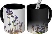 Magische Mok - Foto op Warmte Mok - Close-up van lavendel tijdens zonsondergang - 350 ML