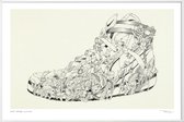 JUNIQE - Poster in kunststof lijst Nike Vandal Vintage -20x30 /Bruin &