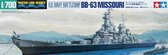 1:700 Tamiya 31613 U.S. Navy Battleship BB-63 Missouri Plastic Modelbouwpakket