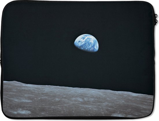Laptophoes 17 inch - De aarde vanaf de maan - Laptop sleeve