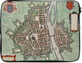 Etui pour ordinateur portable 17 pouces 41x32 cm - Plans de ville historiques - Etui pour Macbook & Laptop Plan coloré et historique de la ville de Maastricht - Etui pour ordinateur portable avec photo