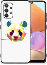 Smartphone Hoesje Geschikt voor Samsung Galaxy A32 4G | A32 5G Enterprise Editie Back Case TPU Siliconen Hoesje met Zwarte rand Panda Color
