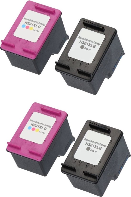 Inkt cartridges geschikt voor HP 301XL (Remanufactured) | Multipack van 4  inktpatronen... | bol.com