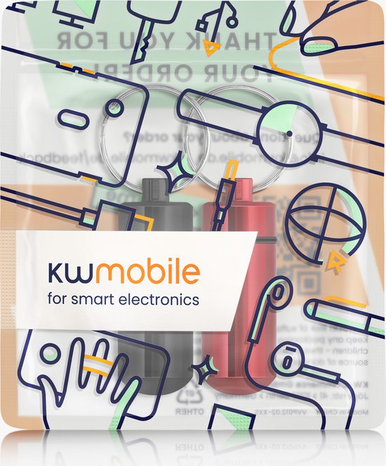 Porte-clés pour pilulier kwmobile 2 en noir / rouge - Boîte à médicaments pratique pour les déplacements - Pilulier en aluminium avec bouchon à vis