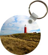 Sleutelhanger - Strand - Vuurtoren - Wolken - Plastic - Rond - Uitdeelcadeautjes