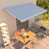 Everest Luifel automatisch uittrekbaar 500x300 cm blauw en wit
