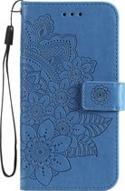 OPPO A54 5G Hoesje - Mobigear - Mandala Serie - Kunstlederen Bookcase - Blauw - Hoesje Geschikt Voor OPPO A54 5G