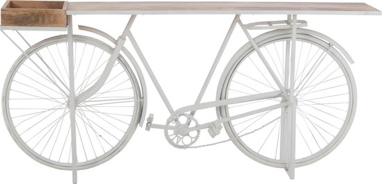 jolipa / sidetable fiets metaal mango hout . Tafel | bol.com