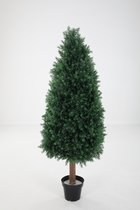 kunstplant - Pine Topiary - topkwaliteit plant - kamerplant - Groen - 120 cm hoog
