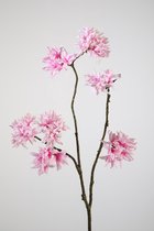 Kunstbloem - kapokplant - topkwaliteit decoratie - 2 stuks - zijden bloem - roze - 85 cm hoog