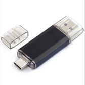 2 in 1 USB 3.0 + Micro USB OTG Flash Drive - OTG USB-C - Pendrive 32 GB - Zwart