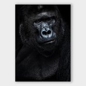 Poster Dark Gorilla - Papier - Meerdere Afmetingen & Prijzen | Wanddecoratie - Interieur - Art - Wonen - Schilderij - Kunst