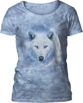 Ladies T-shirt White Wolf Moon XXL